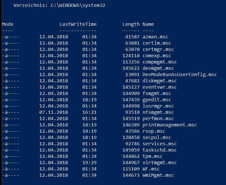 Windows 10 PowerShell System Management Programme